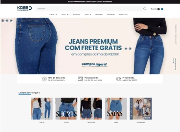 E-commerce desenvolvido pela Potencializou - Kdee Meu Jeans