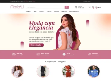 E-commerce desenvolvido pela Potencializou - MariaLi Moda Feminina